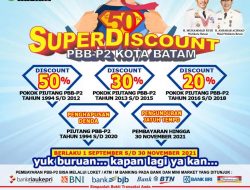 Yuk Bayar PBB-P2, Pemko Batam Berikan Diskon 50 Persen