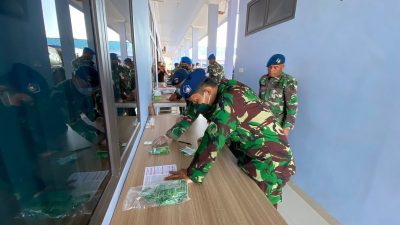 Satpomau dan Intelijen Lakukan Tes Urine Mendadak di Lanud Hang Nadim Batam