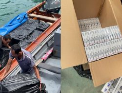 Bea Cukai Batam Amankan 488 Ribu Batang Rokok Ilegal di Perairan Barelang