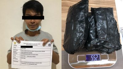Lagi, Anjing K-9 Bea Cukai Batam Gagalkan Penyeludupan 552 Gram Sabu Tujuan Jakarta