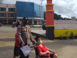 Polsek Lubuk Baja Berikan Pelayanan Presisi ke Masyarakat Disfable yang Akan Divaksin