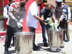 Polresta Barelang Musnahkan 22 Kg Sabu Hasil Tangkapan di Galang Batam