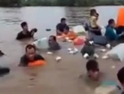 Kapal Tenggelam di Inhil Riau, Puluhan Penumpang Berenang Selamatkan Diri