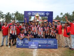 PS Sungai Bulu Jadi Juara Turnamen Sepak Bola Desa Konte Lingga
