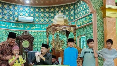 Anggota DPRD Bengkalis Sanusi Isi Tausiyah di Masjid Nurul Islam Simpang Padang