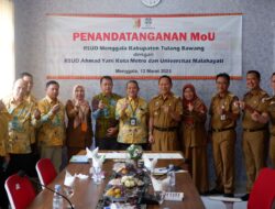 RSUD Menggala Teken MoU dengan RSUD Ahmad Yani Metro dan Universitas Malahayati Bandar Lampung