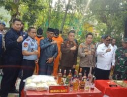 Polres Karimun Musnahkan 7 Kg Sabu dan 1.370 Botol Miras