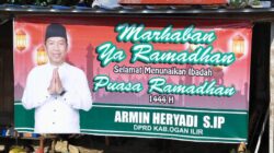 Sahabat Armin Heryadi (SAH) Pasang Banner Ucapan Selamat Menunaikan Ibadah Puasa 1444 H