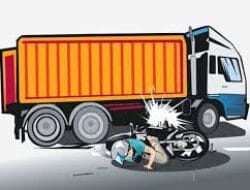 Dump Truck Hino Tabrak Pengendara Sepeda Motor, Dua Orang Meninggal Dunia