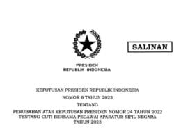 Presiden Terbitkan Keppres Perubahan Cuti Bersama Bagi ASN