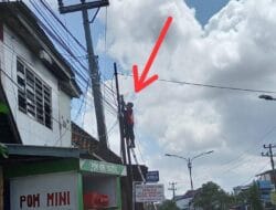 Diduga Tak Berizin, Kabel Internet Bikin Semrawut Kemang Agung Palembang