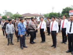 AKBP Jibrael Sampaikan Tujuh Penekanan Kapolri Pada Apel Gelar Pasukan Operasi Mantap Brata Krakatau 2023-2024