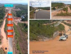 Jalan Trans Barelang Ditutup Sementara Selama Perbaikan Jalan Amblas