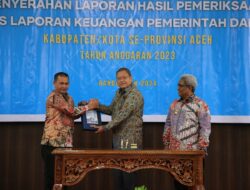 Pj Bupati Aceh Utara Mahyuzar Terima WTP ke-9 dari BPK RI