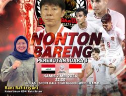 KONI Batam dan Ultras Garuda Batam Optimistis Timnas Indonesia U-23 Rebut Satu Tiket Olimpiade Paris 2024