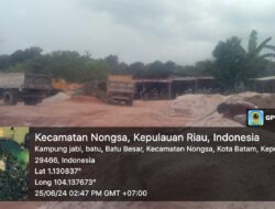Tambang Pasir Ilegal di Kampung Jabi Nongsa Bebas Beroperasi