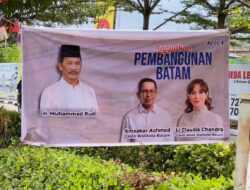 Spanduk Dukungan Terpasang, HMR Titip Pembangunan Batam ke Amsakar-Li Claudia