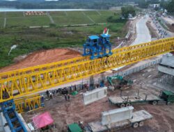 Pekerjaan Flyover Sei Ladi Memasuki Tahap Pemasangan Balok Girder