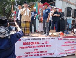 Ratusan Warga Tegal Alur Jakarta Barat Demo Tolak Pembangunan Tempat Pembakaran Mayat