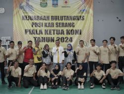 Ketua KONI Kabupaten Serang Buka Kejuaraan Bulu Tangkis PBSI