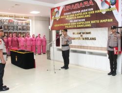 Polresta Barelang Gelar Sertijab Tiga Kapolsek dan Satu Kasat, Berikut Daftarnya
