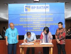 BP Batam-PT Batam Sarana Surya Perkuat Perjanjian Kerja Sama PLTS Terapung