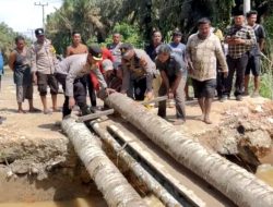 Jembatan Horas Terputus, Akses Ujung Batu-Pasir Pengaraian Terganggu