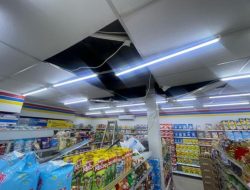 Alarm Berbunyi, Maling di Indomaret Batam Panik Sembunyi di Plafon