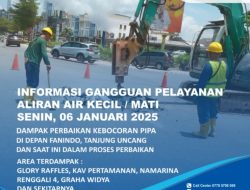 ABH Informasikan Perbaikan Kebocoran Pipa di Depan Fanindo Tanjung Uncang