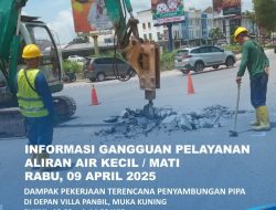 ABH Informasikan Penyambungan Pipa di Depan Villa Panbil Muka Kuning, Berikut Area Terdampak