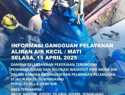 Peningkatan Layanan, ABH Lakukan Penyambungan dan Relokasi Washout Pipa Induk di Jalur Piayu-Duriangkang