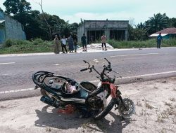 Hilux Hantam Honda Revo di Telawang, Seorang Ibu Luka Serius