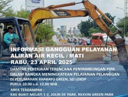 Peningkatan Layanan, ABH Lakukan Penyambungan Pipa di Perumahan Rhabayu Green Sei Lekop