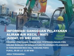 Penyambungan Pipa di Perumahan Ricci Hill Tanjung Piayu, Ini Area Terdampak