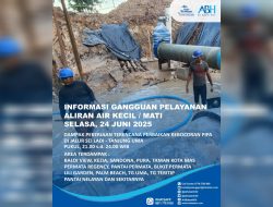 ABH Perbaiki Kebocoran Pipa di Jalur Sei Ladi–Tanjung Uma, Ini Area Terdampak
