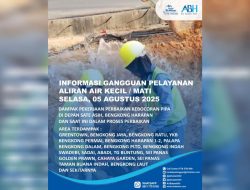 Perbaikan Kebocoran Pipa di Depan Sate Asih Bengkong Harapan, Ini Area Terdampak