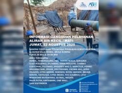 Perbaikan Kebocoran Pipa di Depan Villa Panbil, Berikut Area Terdampak