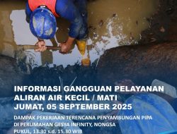 ABH Informasikan Penyambungan Pipa di Perumahan Gesya Infinity Nongsa