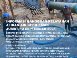 Penyambungan Pipa di Jalur Tanjung Sengkuang-Batu Merah, Berikut Area Terdampak
