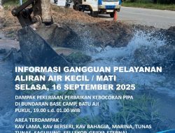 ABH Informasikan Perbaikan Kebocoran Pipa di Simpang Base Camp Batu Aji