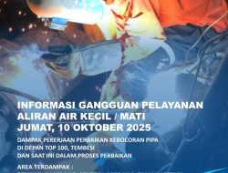 ABH Informasikan Perbaikan Kebocoran Pipa di Depan Top 100 Tembesi