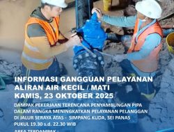 Penyambungan Pipa di Jalur Seraya Atas-Simpang Kuda, Ini Area Terdampak