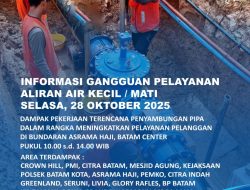 Tingkatkan Suplai ke Pelanggan, ABH Lakukan Penyambungan Pipa di Bundaran Asrama Haji Batam Center