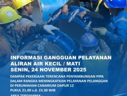ABH Lakukan Pekerjaan Terencana Penyambungan Pipa HDPE di Canarium Dapur 12