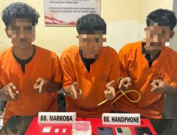 Tiga Pemuda Terlibat Peredaran Sabu Dibekuk di Kuok
