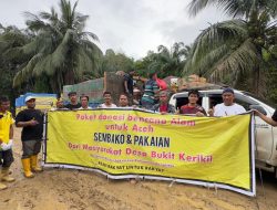 Disokong Anggota DPRD Bengkalis, Tim Relawan Desa Bukit Kerikil Salurkan Bantuan ke Aceh Tamiang