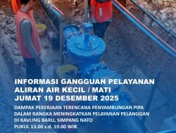 ABH Informasikan Penyambungan Pipa di Kavling Baru Simpang Nato