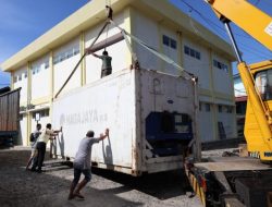 Cool Storage Jenazah Bantuan dari Riau Tiba di Lubuk Basung