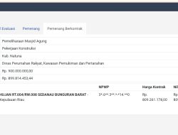 BPK Sebut Temuan Proyek Pemeliharaan Masjid Agung Disebabkan Kadis Perkimtan Natuna, PPK dan PPTK