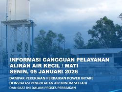 Perbaikan Power Intake IPA Sei Ladi Masih Berlangsung, Berikut Area Terdampak